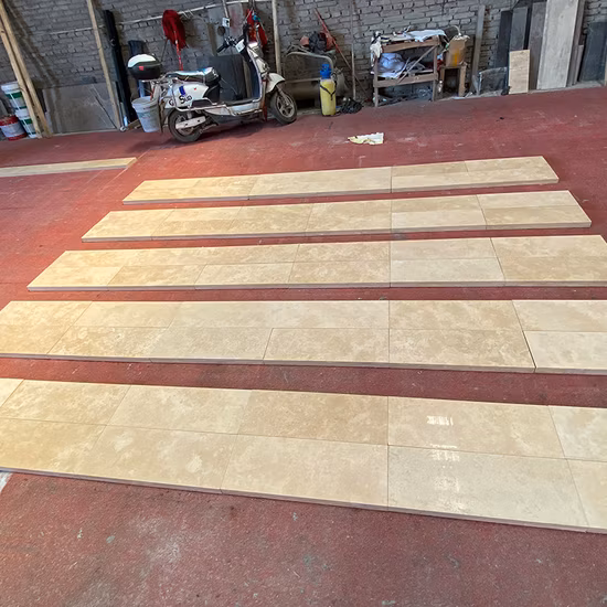 Turkey Beige/Silver Grey/Super White/Cream/Roman Natural Marble Stone Travertine for Slabs/Flooring Tile Wall Decoration Custom Size Bathroom Countertop Price