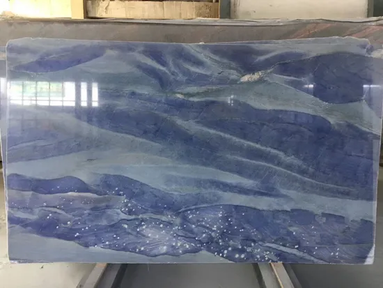 Natural Stone  polished/honed/antique/Sandblasted Azul Imperial Quartzite for interiors/ indoor/ floor/wall decoration/background 