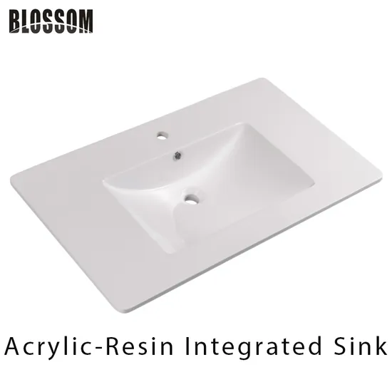 Bathroom Cabinet Artificial Solid Stone Acrylic Vanity Top with Integrated Sink 