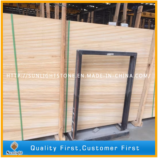 Honed Yellow Wood Vein Sandstone for Wall/Floor Tiles