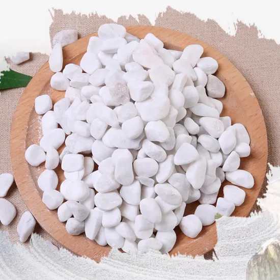Natural Decorative Polished White Pebbles 3/8