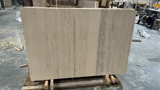 Home Decoration Marble Stone Travertine Slab Silver Grey Travertine 