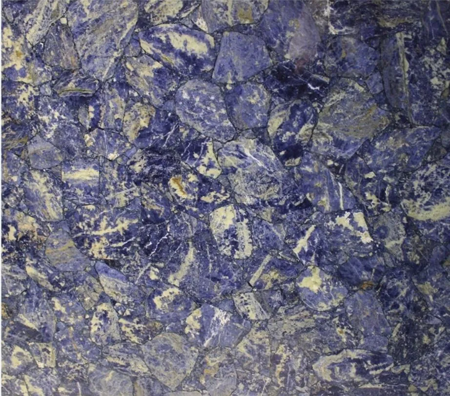 Natural Stone Unfilled/Filled/Honed/Polished &nbsp;Crystal Blue Quartzite for floor/wall slabs/tiles/countertops/stairs/sills/column/mosaic interiors decoration