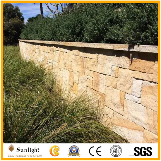 Popular Natural Yellow Sandstone for Exterior Wall Decoration 