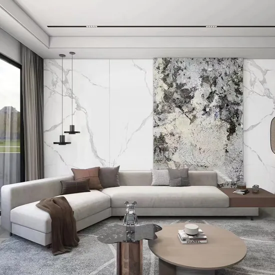 Snow Mountain White Stone Quartzite for Background Wall/Reception Counter 