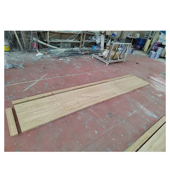 Manufacture Natural Stone Beige Travertine Marble Slab Customized Table Outdoor Matte Marble 